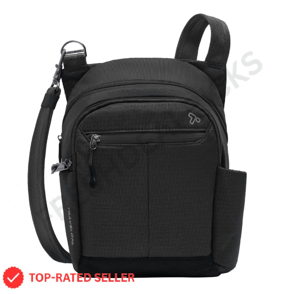 Anti-Theft Messenger Bag Secure Travel Lightweight Nylon Daypack Adjustable